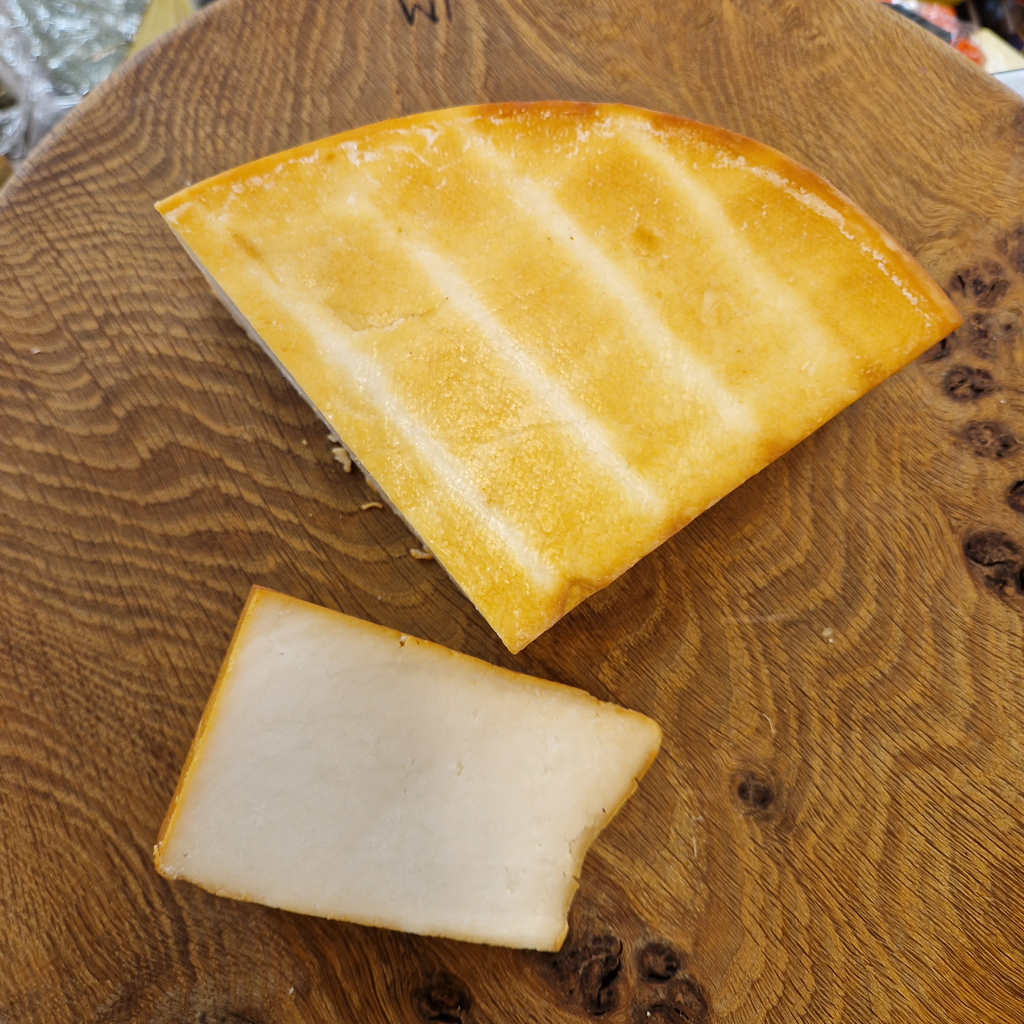 Smoked goat cheddar